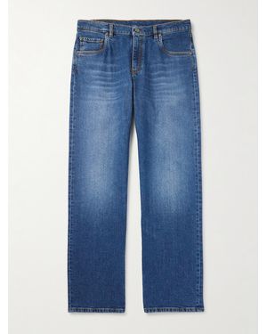 Etro Jeans A Gamba Dritta Con Logo Ricamato - Blu