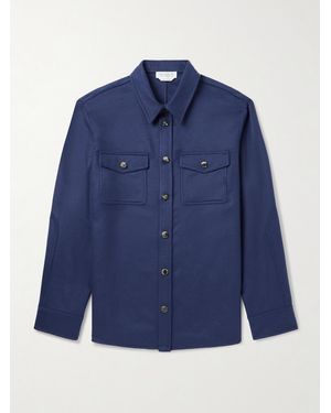 Gabriela Hearst Lucas Silk Overshirt - Blue
