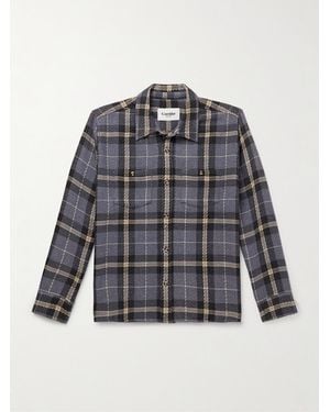 Corridor NYC Big Twill Checked Cotton-Twill Shirt - Grey