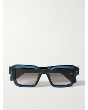 Cutler and Gross The Great Frog Square-frame Acetate And Silver-tone Sunglasses - Blue