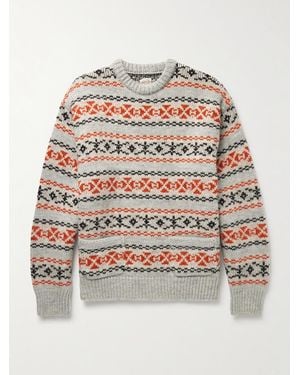 Kapital Fair Isle Wool Sweater - Bianco