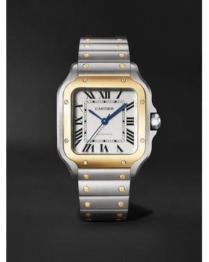 Cartier Santos De Medium Automatic 35.1mm Interchangeable 18-karat Gold - Black