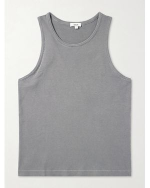 Agolde Viggo Ribbed Stretch Organic Cotton And Tencel Lyocell-Blend Tank Top - Grey