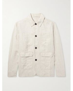 MR P. Linen Overshirt - White