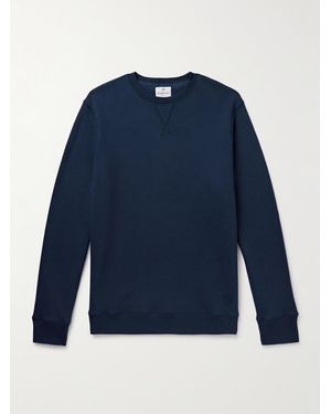 Kingsman Logo-Embroidered Cotton And Cashmere-Blend Jersey Sweatshirt - Blue