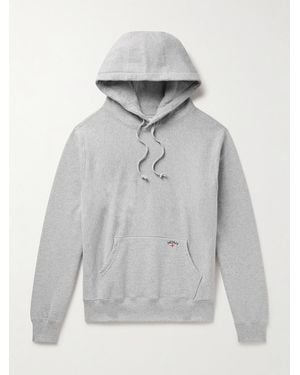 Noah Logo-Embroidered Cotton-Jersey Hoodie - Grey