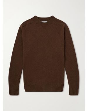 Margaret Howell Seamless Merino Wool And Cashmere-Blend Jumper - Brown