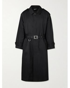 Enfants Riches Deprimes Belted Wool-Blend Twill Trench Coat - Black