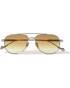 Cutler and Gross The Great Frog Bowie Aviator-style Titanium Sunglasses - Metallic