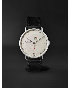 Nomos Metro Datum Gangreserve Stainless Steel Watch - Schwarz