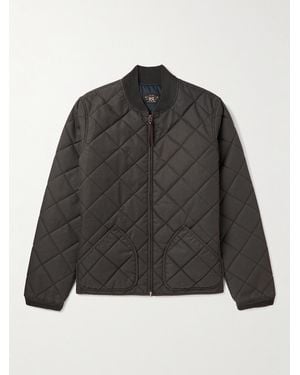 RRL Benton Quilted Recycled-Shell Bomber Jacket - Grey