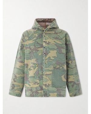 Needles Reversible Camouflage-Print Cotton-Twill Hooded Jacket - Green