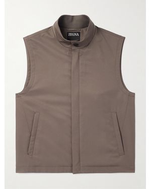 ZEGNA Slim-Fit Shell Gilet - Brown