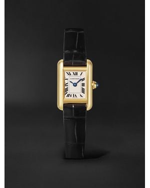 Cartier Tank Louis Mini 24Mm 18-Karat And Alligator Watch, Ref. No. Crwgta0212 - Black