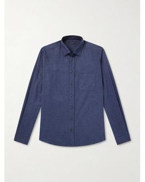 Sease Cotton-Flannel Shirt - Blue