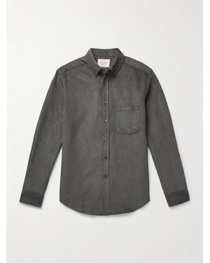 Portuguese Flannel Lobo 2.0 Button-down Collar Cotton-corduroy Shirt - Grey