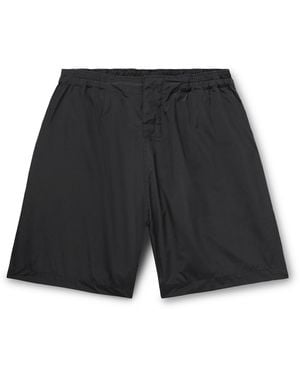 Kaptain Sunshine Sneaker Straight-Leg Silk-Blend Shell Shorts - Black