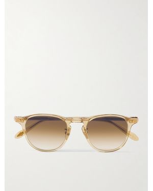 Garrett Leight Hampton J Sun Round-Frame Acetate Sunglasses - Natural