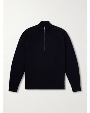 Barena Merino Wool Half-zip Jumper - Blue