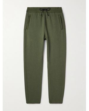Loro Piana Vogel Tapered Cotton And Cashmere-Blend Jersey Joggers - Green