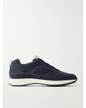 John Lobb Laced Stream Nubuck Trainers - Blue
