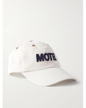Drake's Motel Appliquéd Cotton-corduroy Baseball Cap - Natural