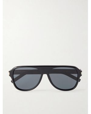 Saint Laurent Sl 970 Aviator-style Acetate Sunglasses - Black