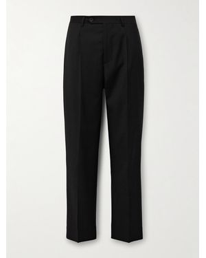 mfpen Straight-Leg Pleated Wool-Crepe Suit Pants - Black