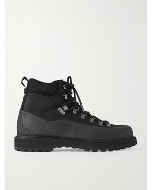 Diemme Roccia Vet Sport Suede And Rubber-trimmed Tech-shell Hiking Boots - Black