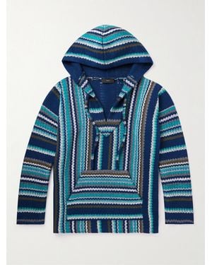 Alanui Striped Hoodie - Blue