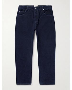 Folk Barrel-leg Jeans - Blue