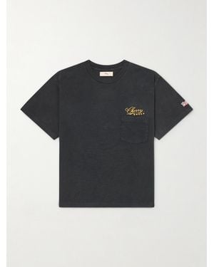 CHERRY LA Five Star Logo-Embroidered Appliquéd Cotton-Jersey T-Shirt - Nero