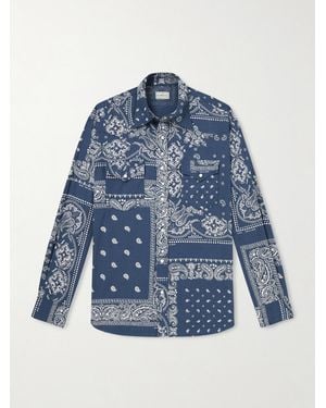 Kapital Bandana-Print Cotton Shirt - Blue