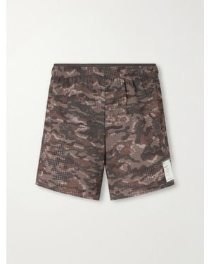 Satisfy Straight-Leg Logo-AppliquÉD 5&Quot; Space‑O&Trade; Shorts - Grey