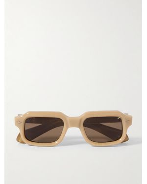 Jacques Marie Mage Sandro Rectangular-Frame Acetate Sunglasses - Natural