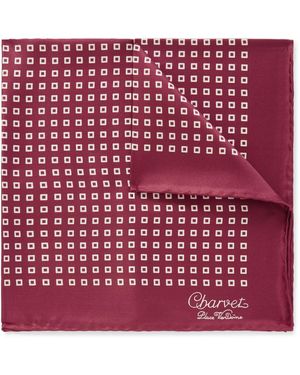Charvet Printed Silk-twill Pocket Square - Red