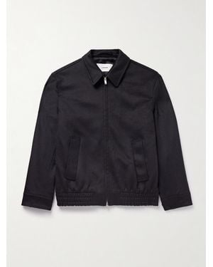 Lardini Cashmere And Wool-Blend Felt Blouson Jacket - Blue
