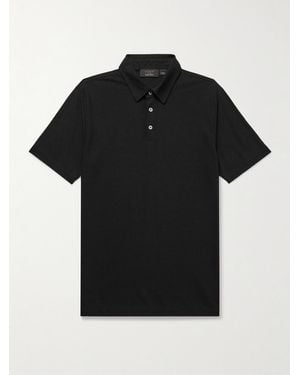 Slowear Incotex Zanone Slim-Fit Icecotton Polo Shirt - Black