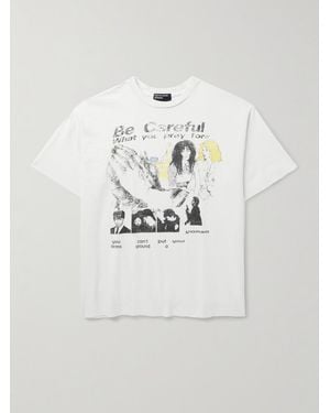 Enfants Riches Deprimes Be Careful What You Pray For Printed Cotton-jersey T-shirt - White