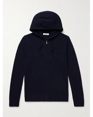 MR P. Mitchell Slim-Fit Merino Wool And Cashmere-Blend Zip-Up Hoodie - Blue