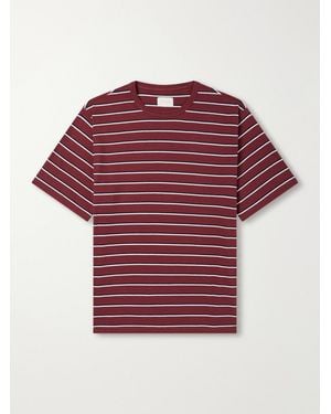 Aimé Leon Dore Striped Cotton-Jersey T-Shirt - Red