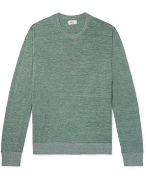 Hartford Linen And Cotton-Blend Sweater - Green