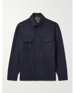 Loro Piana Marco Jersey Novalis Overshirt - Blue