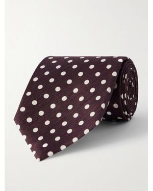 Tom Ford 8cm Polka-dot Silk-jacquard Tie - Red