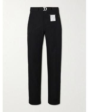 Satisfy Slim-fit Straight-leg Belted Ecorepel® Bio Trousers - Black