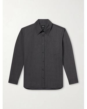 A.P.C. Malaury Recycled Poplin Shirt - Grey
