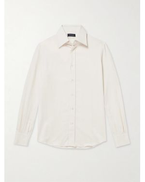 Thom Sweeney Cotton-Flannel Shirt - Natural