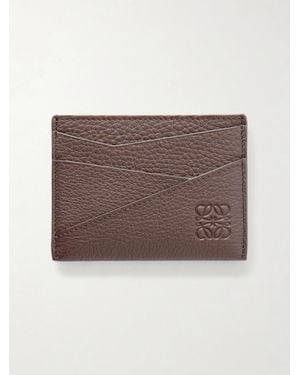 Loewe Puzzle Edge Anagram-Debossed Leather Cardholder - Brown