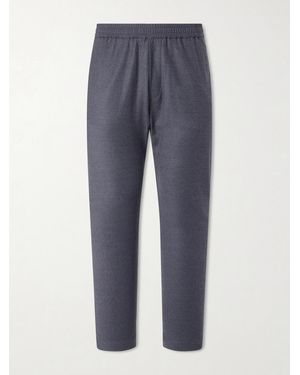 Barena Bativoga Straight-Leg Wool-Blend Drawstring Trousers - Blue