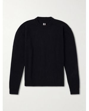 Rick Owens Cashmere-Blend Knitted Sweater - Blau